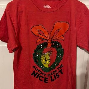 Grinch brand tee “almost made the nice list” unisex medium